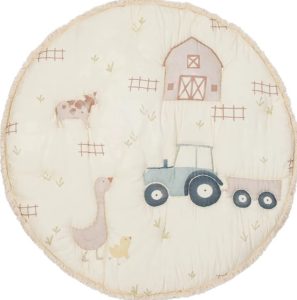 Crane Baby Charlie Farmhouse Quilted Play Mat