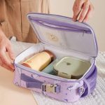 SUNVENO Kids Lunch Box Cooler Purple Unicorn