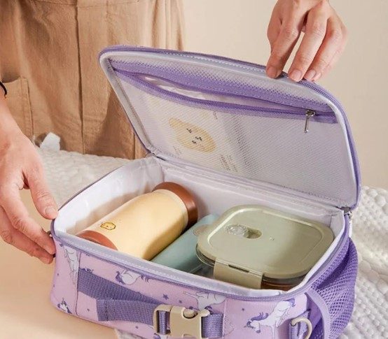 SUNVENO Kids Lunch Box Cooler Purple Unicorn